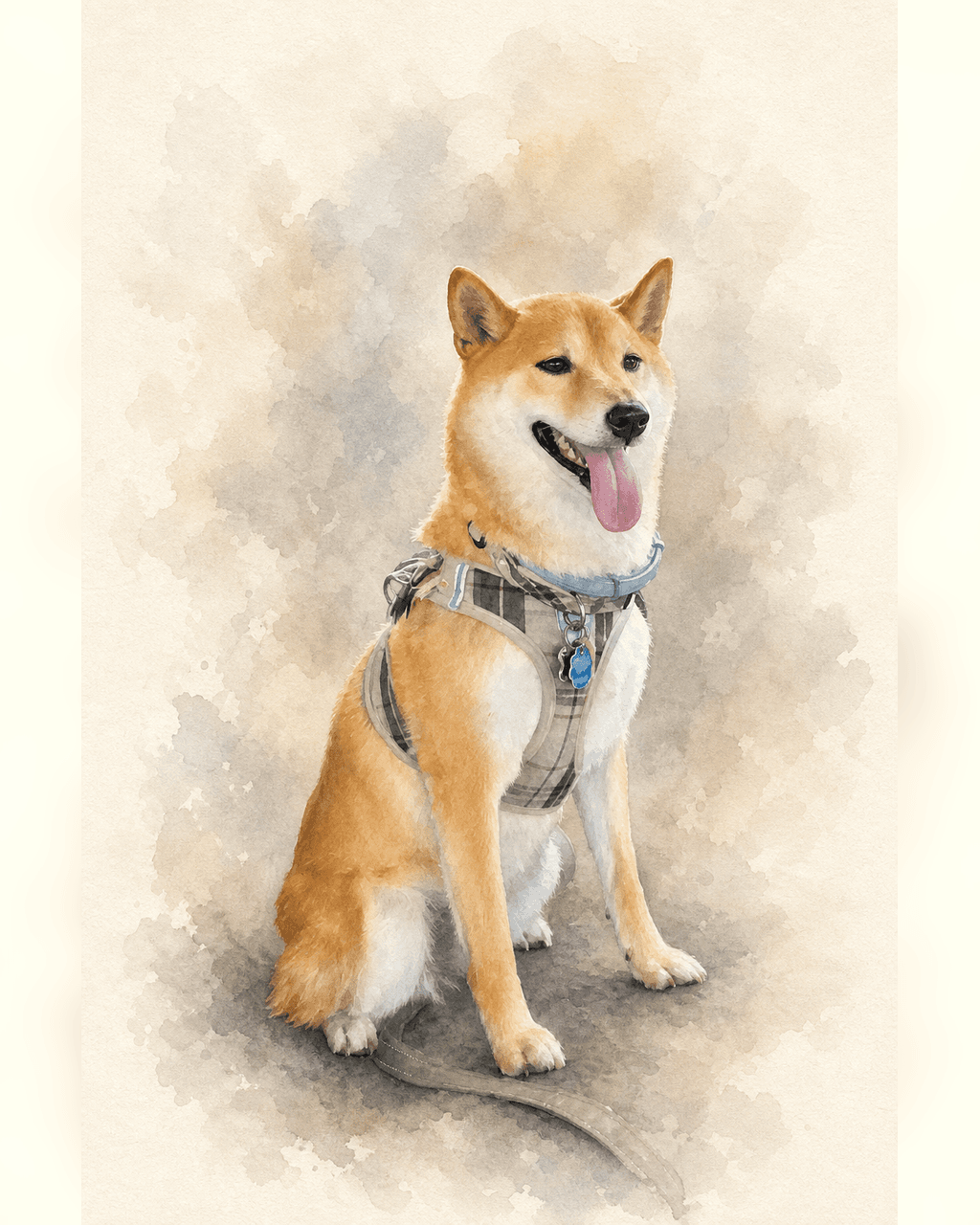 Shiba · Color Ink + Soft Watercolor Soft Watercolor