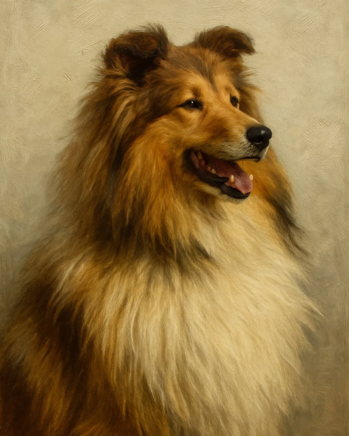 Classic Oil Portrait custom pet portrait example