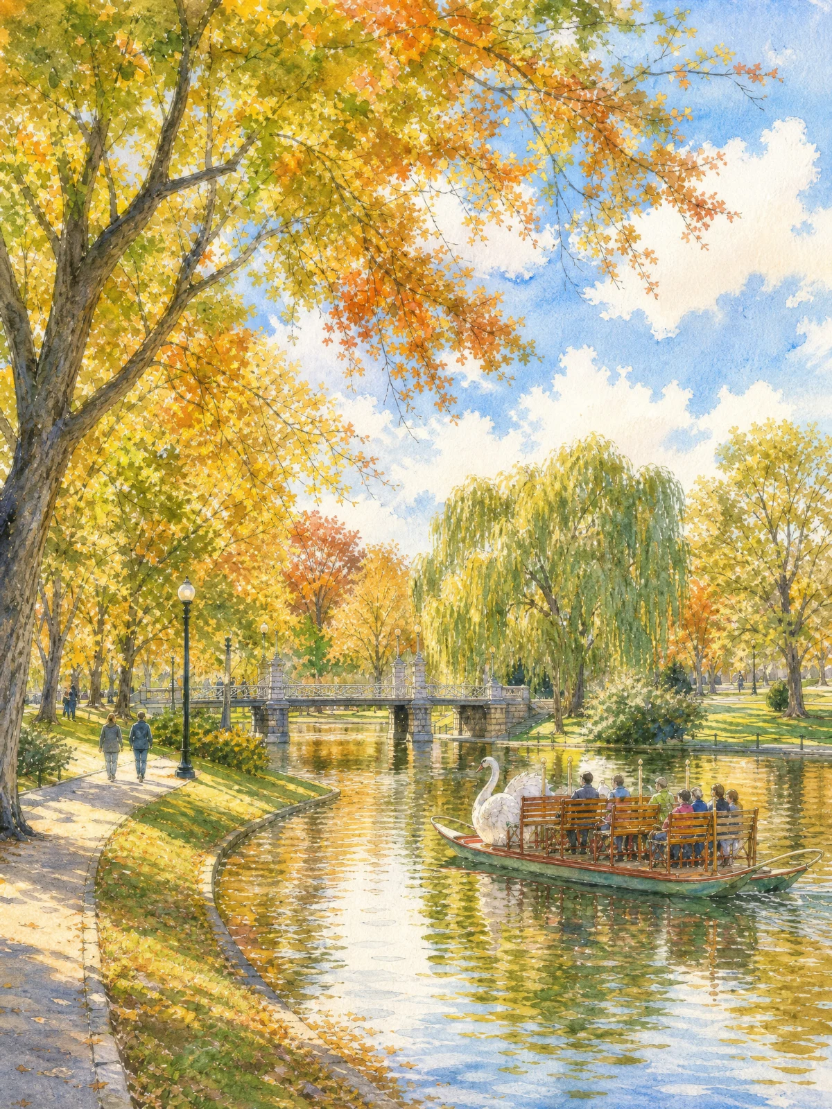 Boston Public Garden shown in a living room