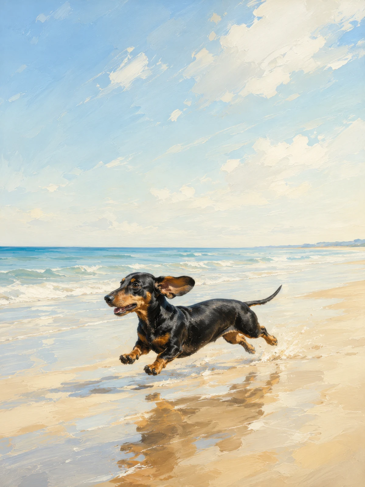 Dachshund by the Sea